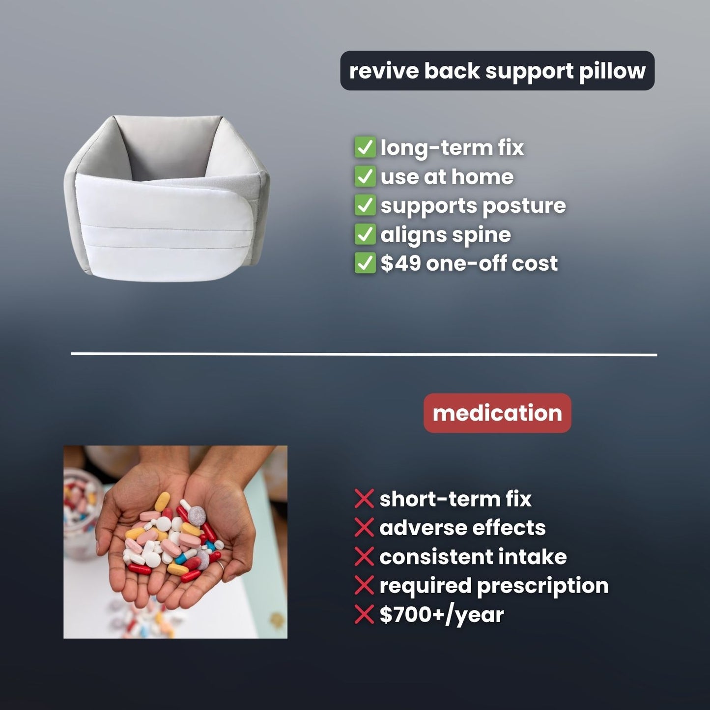 revivo - back support pillow