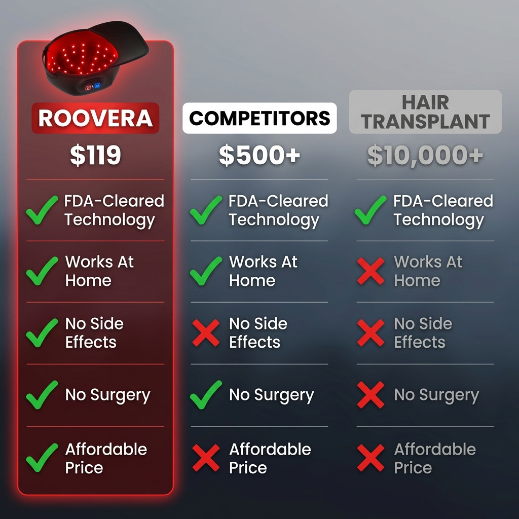 roovera - red light therapy cap
